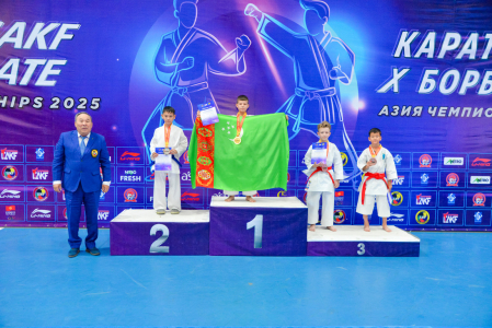 Türkmen karateçileri Bişkekde geçen Merkezi Aziýa çempionatynda 26 medal gazandy