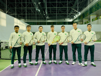 Türkmen tennisçileri Bahreýnde başlanan Dewisiň Kubogy ugrundaky ýaryşynda Bruneýiň toparyndan üstün çykdy