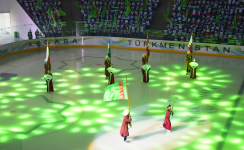 В Ашхабаде завершилась церемония открытия  международного турнира по хоккею