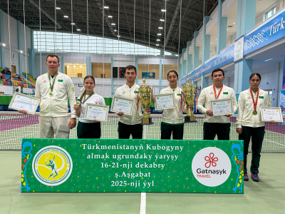 Tennis boýunça Türkmenistanyň Kubogynyň ýeňijileri belli boldy