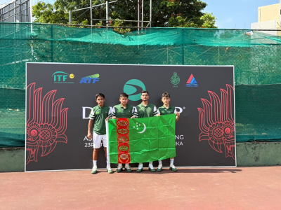 Türkmenistanyň tennisçileri Dewisiň Kubogynyň saýlama tapgyrynyň çärýek finalyna çykdylar